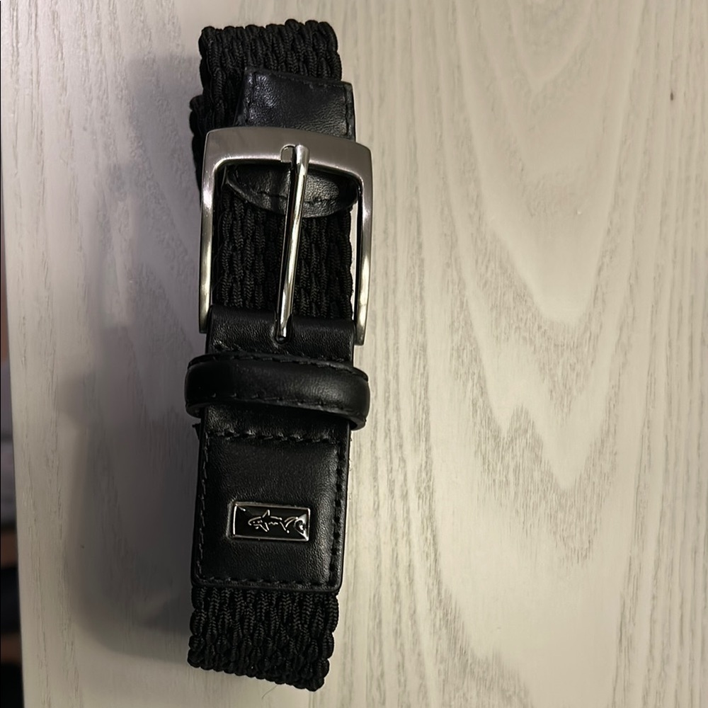 Greg Norman Collection Black Woven Men's Belt